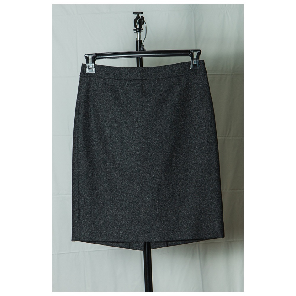 J. Crew - Charcoal Wool Pencil Skirt